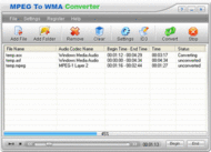 MPEG To WMA Converter screenshot